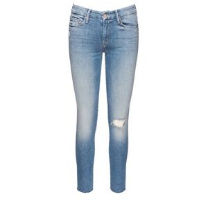 Mother Denim Looker Ankle Fray Jeans In Love Gun